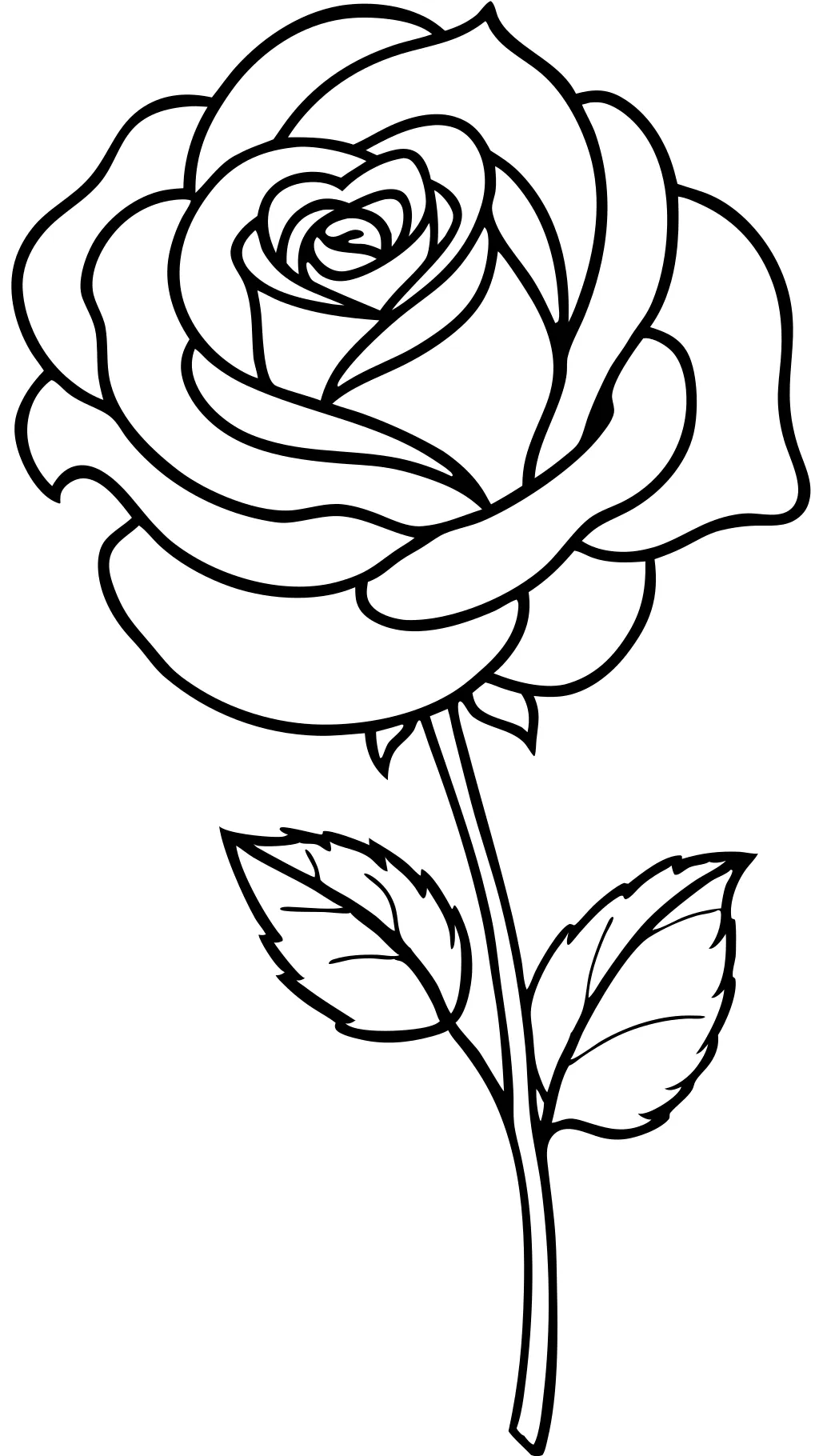 rose coloring pages free printable